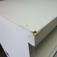 未使用/新品　訳あり特価　リメイクDIY素材に　国産 レンジボード 完成品 食器棚 カウンター キッチン収納 スライド棚 大型レンジ対応 大川家具　アウトレットの画像