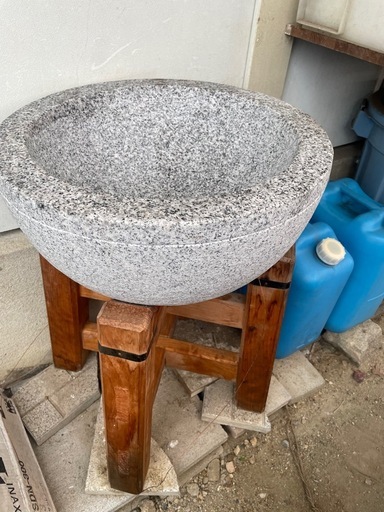 餅つき用石臼石臼台杵セット 2回使用 (yuki2) 下狛の年中行事用品