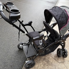 2人乗りベビーカー　タイヤ以外は美品の画像