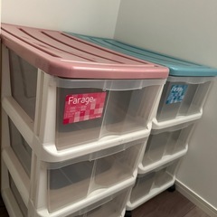 3段衣装ケース2個セットの画像