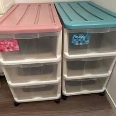 3段衣装ケース2個セットの画像