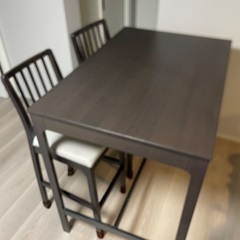 ハイカウンターテーブル&椅子×2脚の画像
