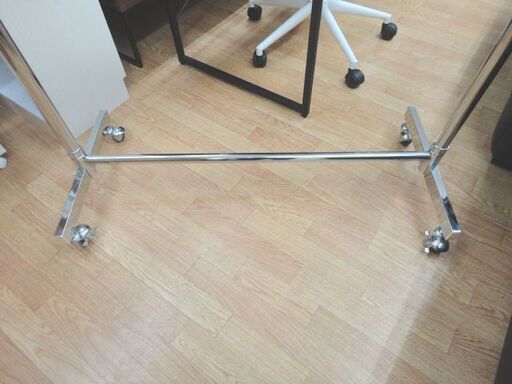 売約済み 業務用ハンガーラックストロンガー HR-90 伸長式 スチール製 キャスター付き 高さ130～212cm シルバー 西岡店