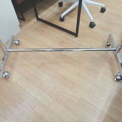 美品 業務用ハンガーラックストロンガー HR-90 伸長式 スチール製 キャスター付き 高さ130～212cm シルバー 西岡店の画像