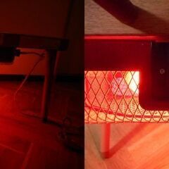 通電確認済み　三菱赤外線こたつ　約５５cm角　NH-345S　USEDの画像