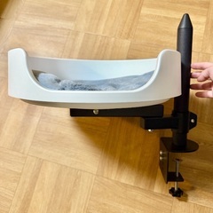 美品◾️猫用ベッド デスククランプ クッション付きの画像