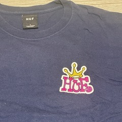 HUF ネイビー ロゴTシャツ Lサイズの画像