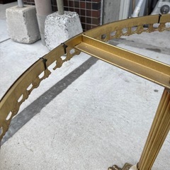 　アンティーク　センターテーブル　真鍮×オニキス　の画像