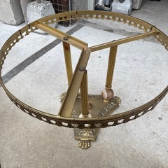 　アンティーク　センターテーブル　真鍮×オニキス　の画像