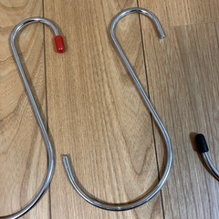 S字フック 5つ 大きめ シルバーの画像