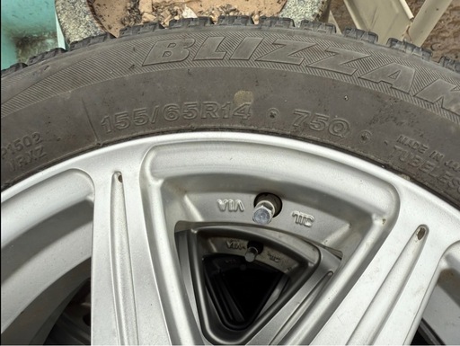 T ブリジストン スタッドレスタイヤ 155/65R14 75Q