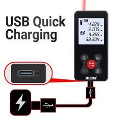 【新品】レーザー距離計（USB Type-C充電）の画像