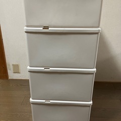 【美品】クローゼットケース4段　フィッツケース  クラシック（カプチーノ）の画像