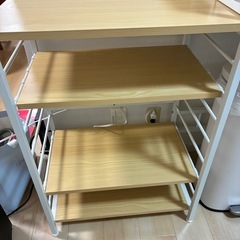 可動上棚×2個付き キッチンカウンターの画像