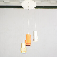 【発送の場合は即購入不可】 デンマーク ヴィンテージ 3灯 ペンダントライト 吊り照明 天井照明 ペンダントランプ ディスプレイ ミッドセンチュリー モダン 73558の画像