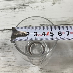 白鹿　酒器セット　グラス&黒塗りの升　2点セットの画像