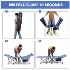 Sportneer キャンプベッド 2WAYコット（黒）の画像