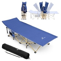 Sportneer キャンプベッド 2WAYコット（黒）の画像