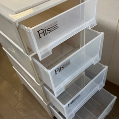 【美品】クローゼットケース4段　フィッツケース  クラシック（カプチーノ）の画像