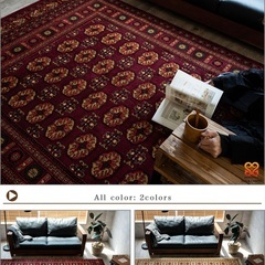 トルコ製ラグ　200×200の画像