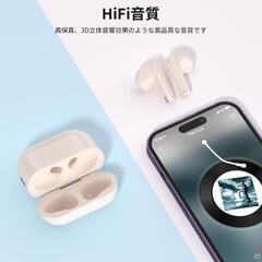 【新品】ワイヤレスイヤホン インナーイヤー型 自動ペアリング Hi-Fi音質 軽量の画像
