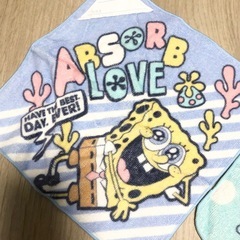 ハンドタオル2枚セット　スポンジボブ　の画像