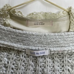 カーディガン+ワンピース セット OLIVEdesOLIVE NICECLAUPの画像
