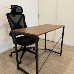 【ニトリ】デスク（ZK001 95 MBR）／25日限定／チェア同時引き取り優先の画像