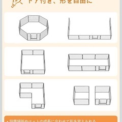ペットフェンス　高さ60㎝　8枚セットの画像
