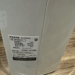 2017年製 シャープ 空気清浄機 SHARP FU-F30-W プラズマクラスターの画像