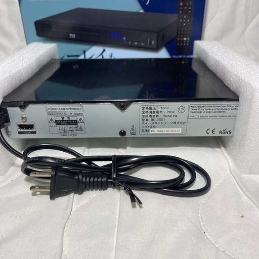 使用頻度少なめ　TEES　ブルーレイディスクプレーヤー　BD－2601