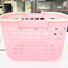 【リサイクルショップどりーむ天保山店】No.5237 カゴ ピンク 持ち手付きの画像