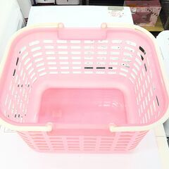 【リサイクルショップどりーむ天保山店】No.5237 カゴ ピンク 持ち手付きの画像