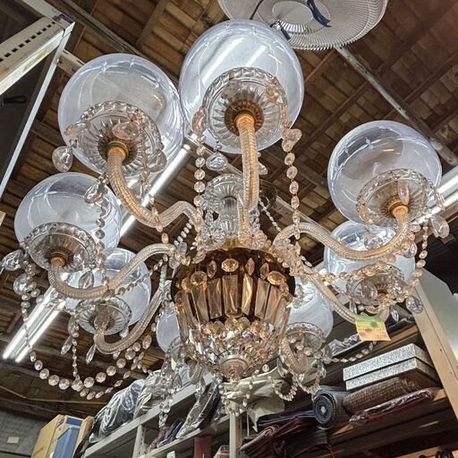 ビンティージ アンティーク 豪華 シャンデリア ガラス+アクリル◇取り