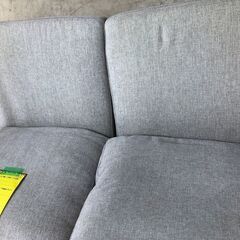 【ジャングルジャングル石津店】ソファー　おしゃれ　2人用　木目　木製　北欧調　グレー　キャンバス　新生活　堺市 西区 東区 北区 南区 堺区 石津の画像