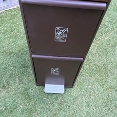 ライクイット (like-it) 分別スイングステーションワイド 木目調パネル BWP-12BSWS Br・ブラウン 引出し分別ペール 大容量 多分別 ゴミ箱の画像