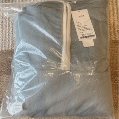 新品　あったかルームウェア 上下 ブルー　XLもこもこ　ハーフジップの画像