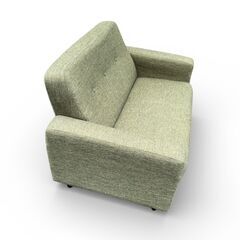 美品 2人掛け ソファ 幅120ｃｍ グリーン おしゃれの画像