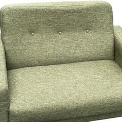 美品 2人掛け ソファ 幅120ｃｍ グリーン おしゃれの画像