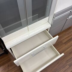 【ジモティー割あり】【ジャングル守口店】食器棚　スリム食器棚の画像