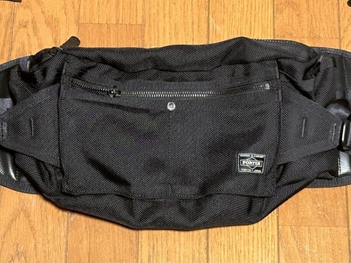 美品 PORTER HEAT WAISTBAG ポーター ヒート ウェストバッグ 吉田カバン ボディバッグ 黒 定価52,800円