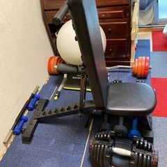 ベンチと可変式ダンベル(最大40kg)の画像