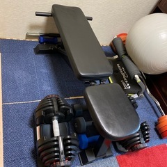 ベンチと可変式ダンベル(最大40kg)の画像