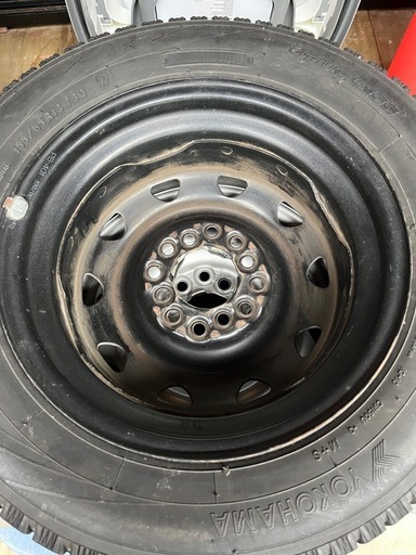 155/65R13 スタッドレスタイヤ ICE GUARD（ヨコハマ）2本セット スチールホイール付き