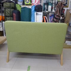 中古品　2人掛けファブリックソファー　グリーン  公田店の画像