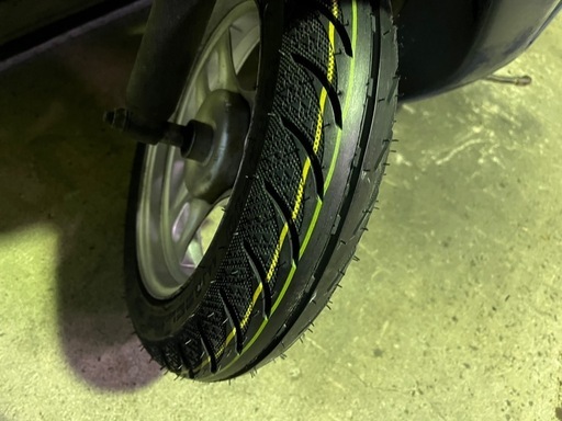 【売約済】実働 BT新品 フロントタイヤ新品 ホンダ AF34 ライブディオ 2スト 原付バイク スクーター ブルー