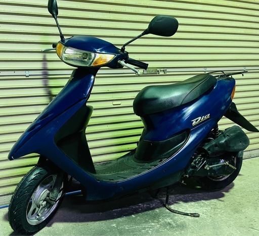 【売約済】実働 BT新品 フロントタイヤ新品 ホンダ AF34 ライブディオ 2スト 原付バイク スクーター ブルー