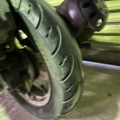 【New】実働 BT新品 フロントタイヤ新品 ホンダ AF34 ライブディオ 2スト 原付バイク スクーター ブルーの画像