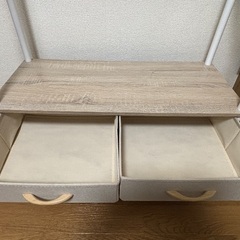 チェスト付き伸縮ハンガーラックの画像