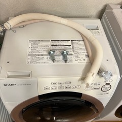 美品　SHARP ドラム式洗濯乾燥機 ピンクゴールド系 ES-S7G-NL 分解清掃済みの画像